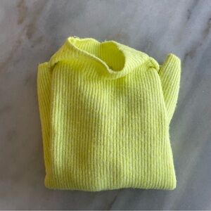 Loft Bright Yellow Ribbed Sweater size S